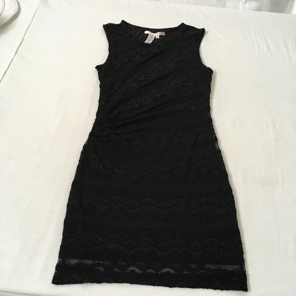 MAX STUDIO Lace Overlay Cocktail Dress XL Black